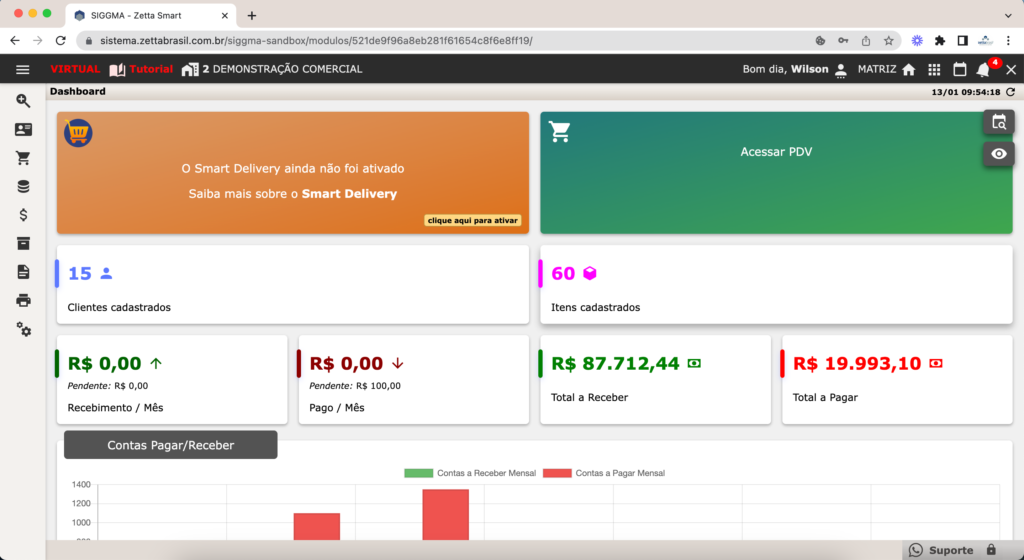 Zetta ERP System screens